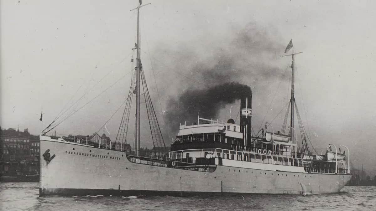 Пароход «Обербургомистр Хакен», отплывший из Петрограда 29 сентября 1922 года. Фото: Wikimedia