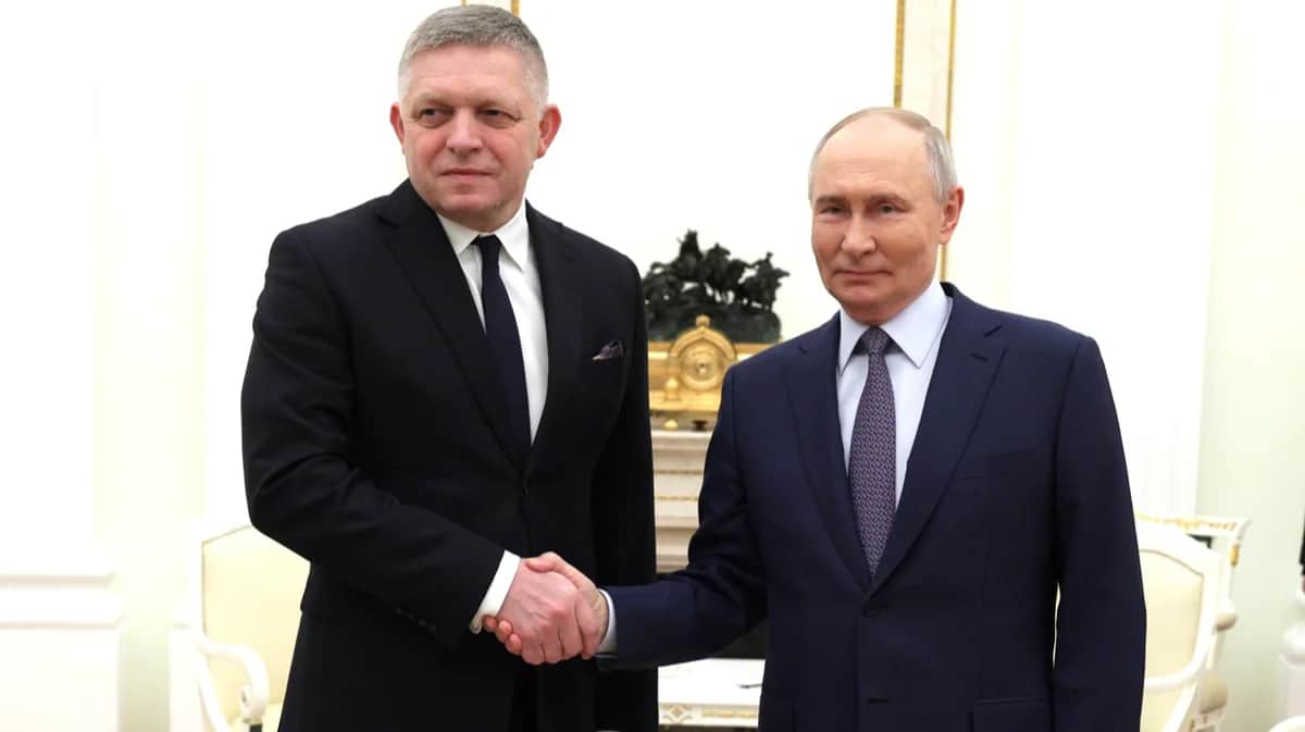 Роберт Фицо и Владимир Путин на встрече в Кремле, Москва, 22 декабря 2024 года. Фото: Артём Геодакян / ТАСС / Kremlin