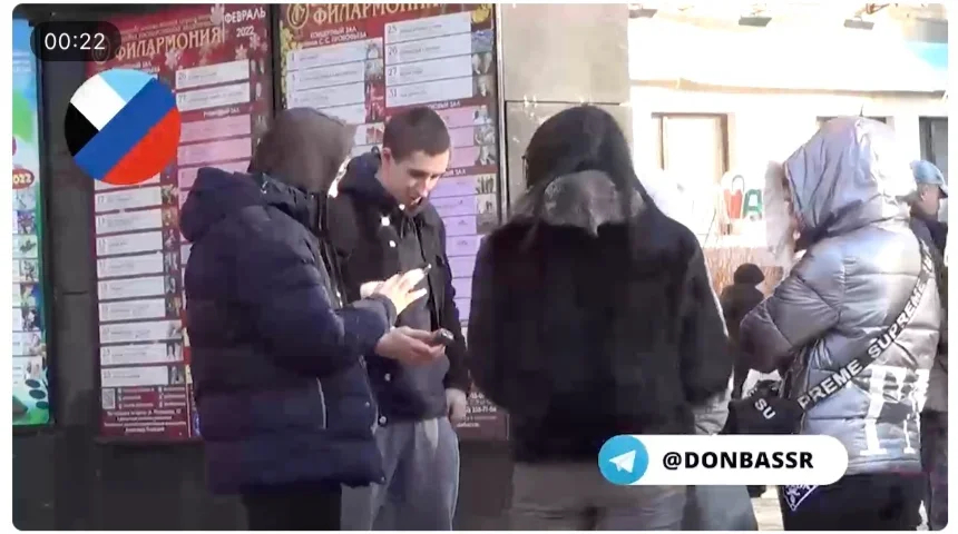 The philharmonic society staff on 23 February. Screenshot from a video