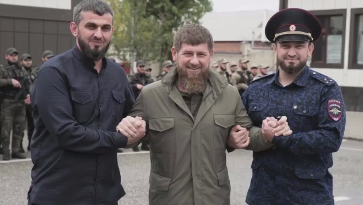 Исмаил Агуев, Рамзан Кадыров и Рустам Агуев. Фото: канал Рамзана Кадырова в Telegram
