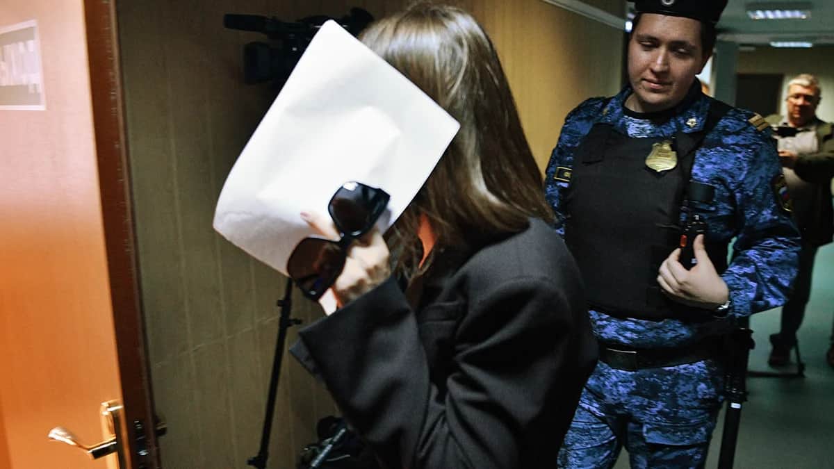 Избрание меры пресечения в виде продления срока домашнего ареста для блогера Елены Блиновской, 21 июля 2023 года. Фото: Антон Новодержкин / Коммерсантъ / Sipa USA / Vida Press