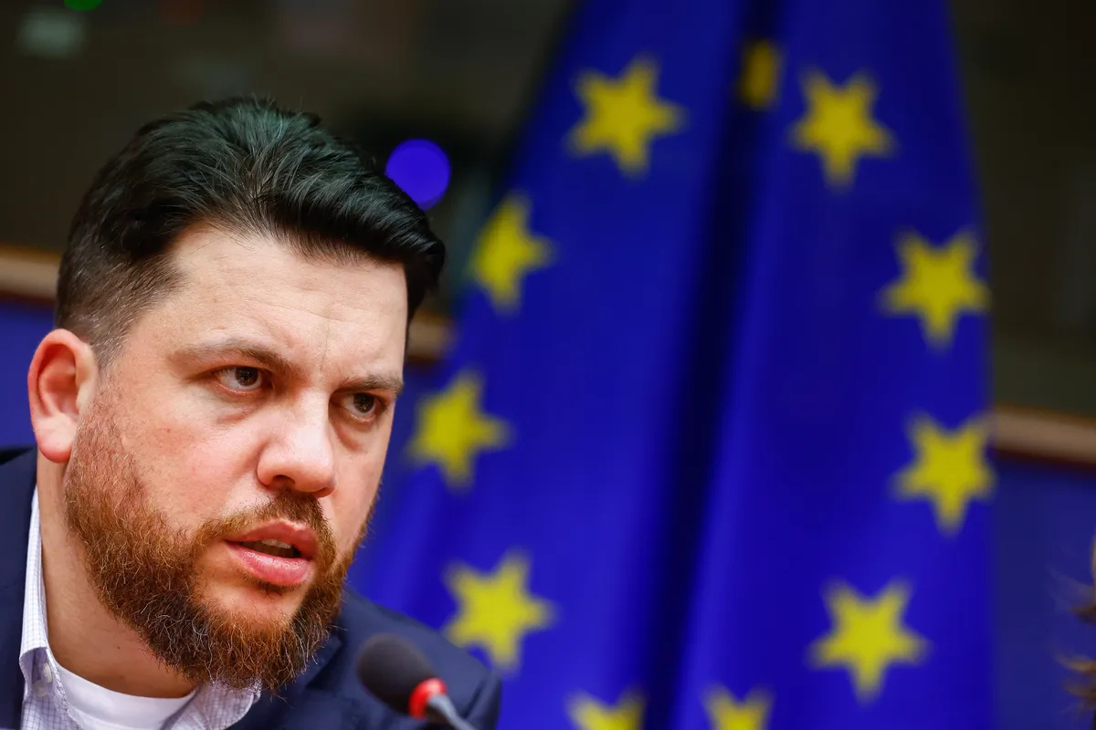 Leonid Volkov at the European Parliament in Brussels, 28 September 2022. Photo: EPA-EFE / STEPHANIE LECOCQ