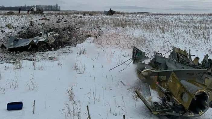 Место крушения Ил-76. Фото: соцсети