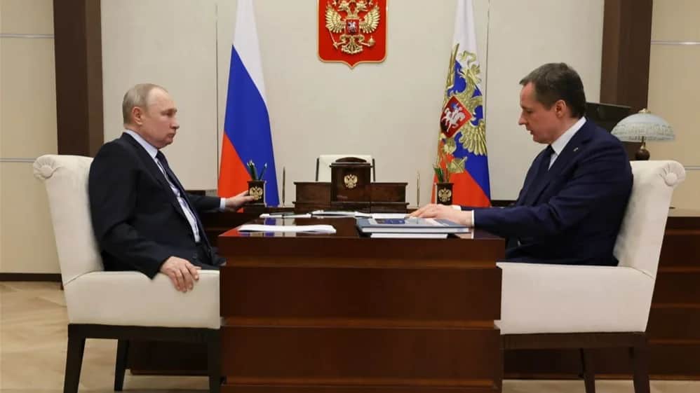 Vladimir Putin and Vyacheslav Gladkov. Photo: the Kremlin website