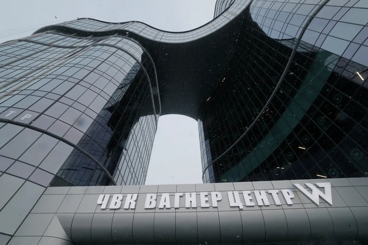 Wagner Center. The building of the headquarters of PMC "Wagner" in St. Petersburg. Photo: EPA-EFE/ANATOLY MALTSEV