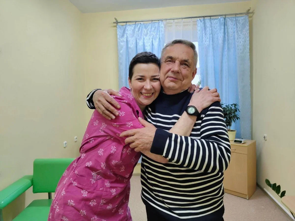 Maria Kalesnikava is visited by her father in prison, 12 November 2024. Photo: sprava_by / Telegram