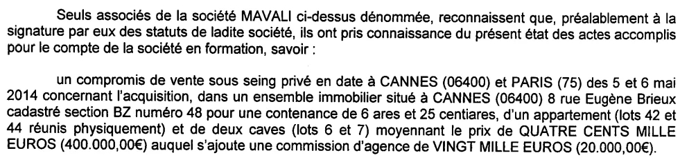 Отрывок из устава компании Mavali. Источник: Le Figaro. Emploi