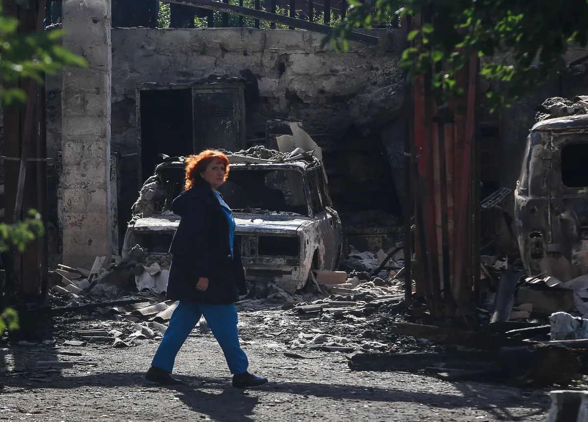 Popasna after shelling in 2014. Photo: EPA
