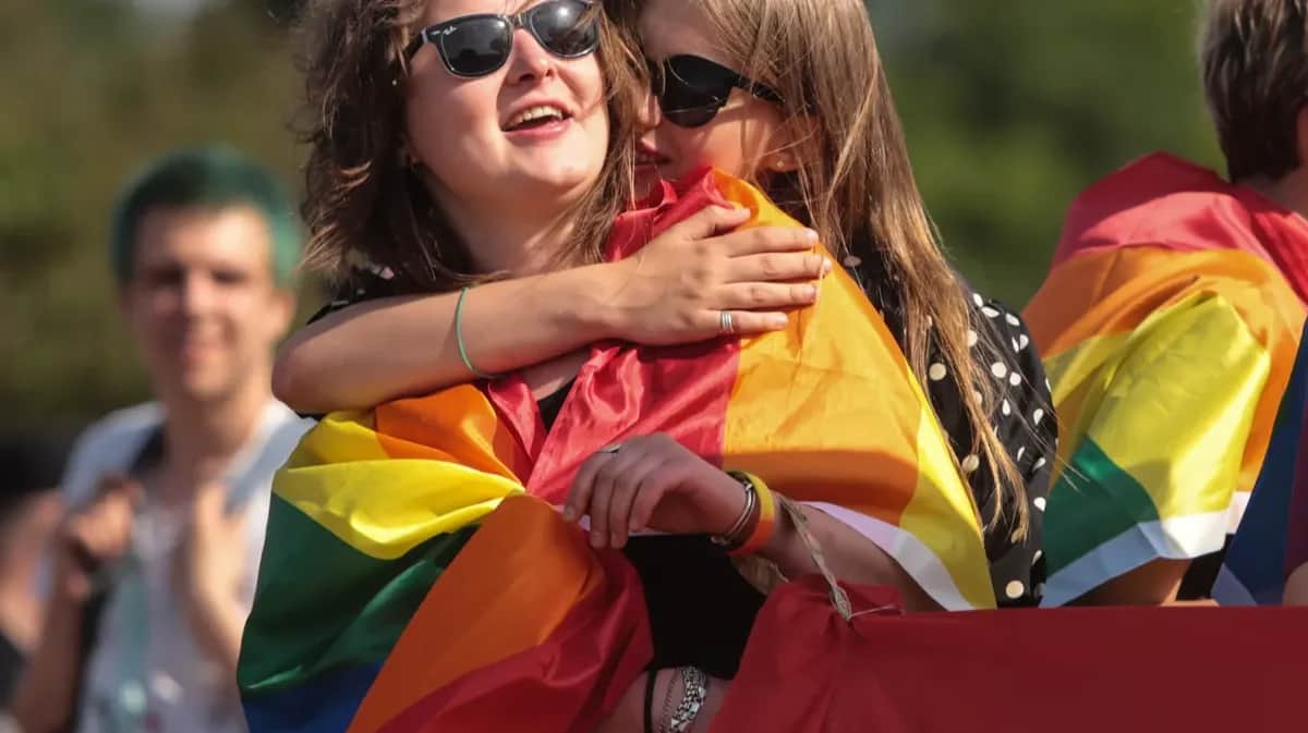 A pride parade in St. Petersburg, August 2017. Photo: Igor Russak / SOPA Images / LightRocket / Getty Images
