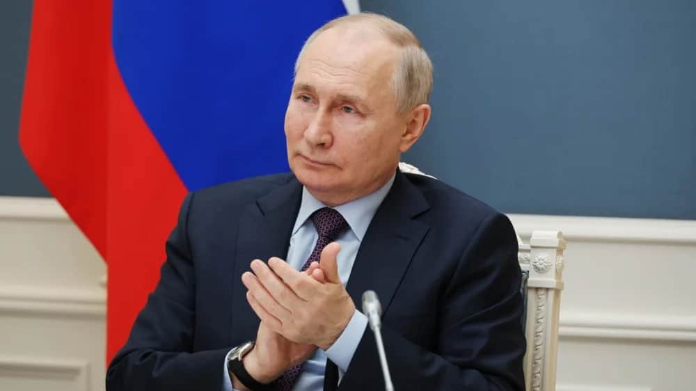 Russian President Putin takes part in ceremony for first delivery of Russian nuclear fuel to Akkuyu Nuclear Power Plant. MIKHAEL KLIMENTYEV/SPUTNIK/KREMLIN POOL