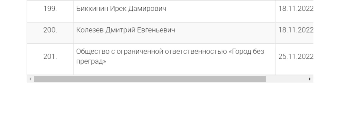 Скриншот: сайт Минюста