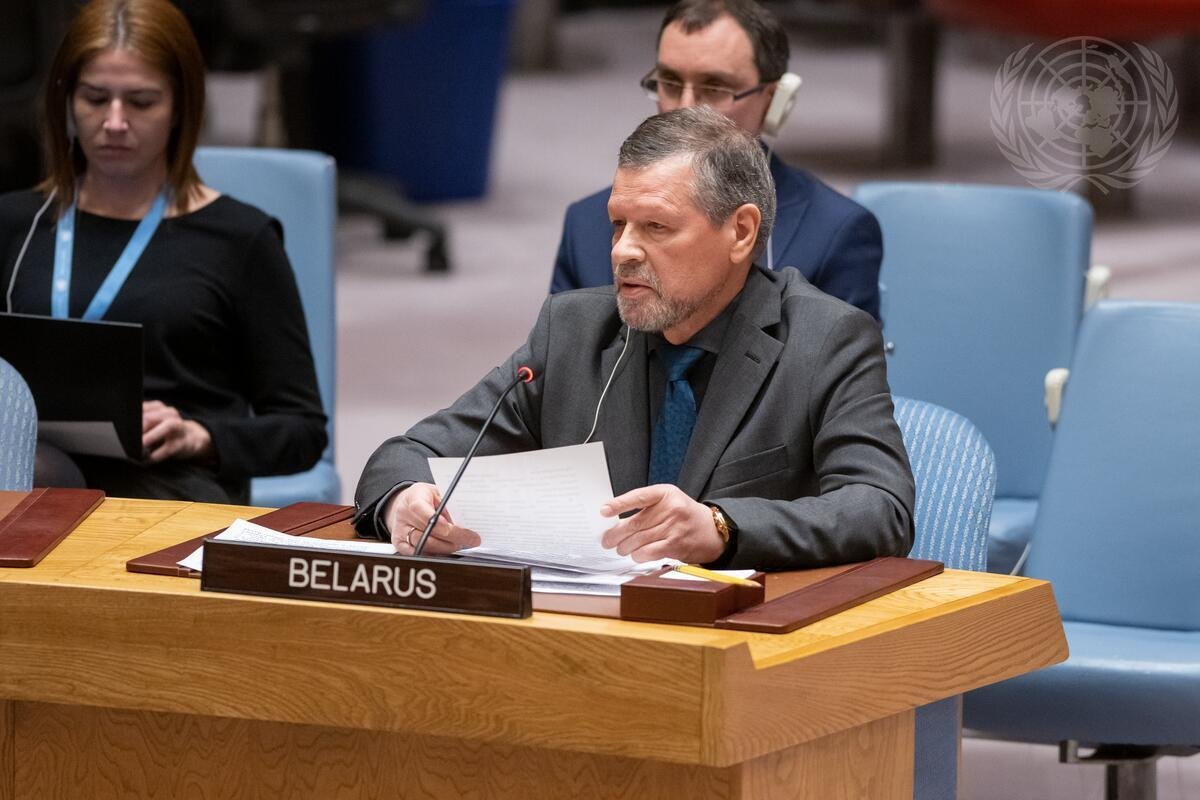 Валентин Рыбаков на Совбезе ООН, 31 марта 2023 года. Фото:  media.un.org