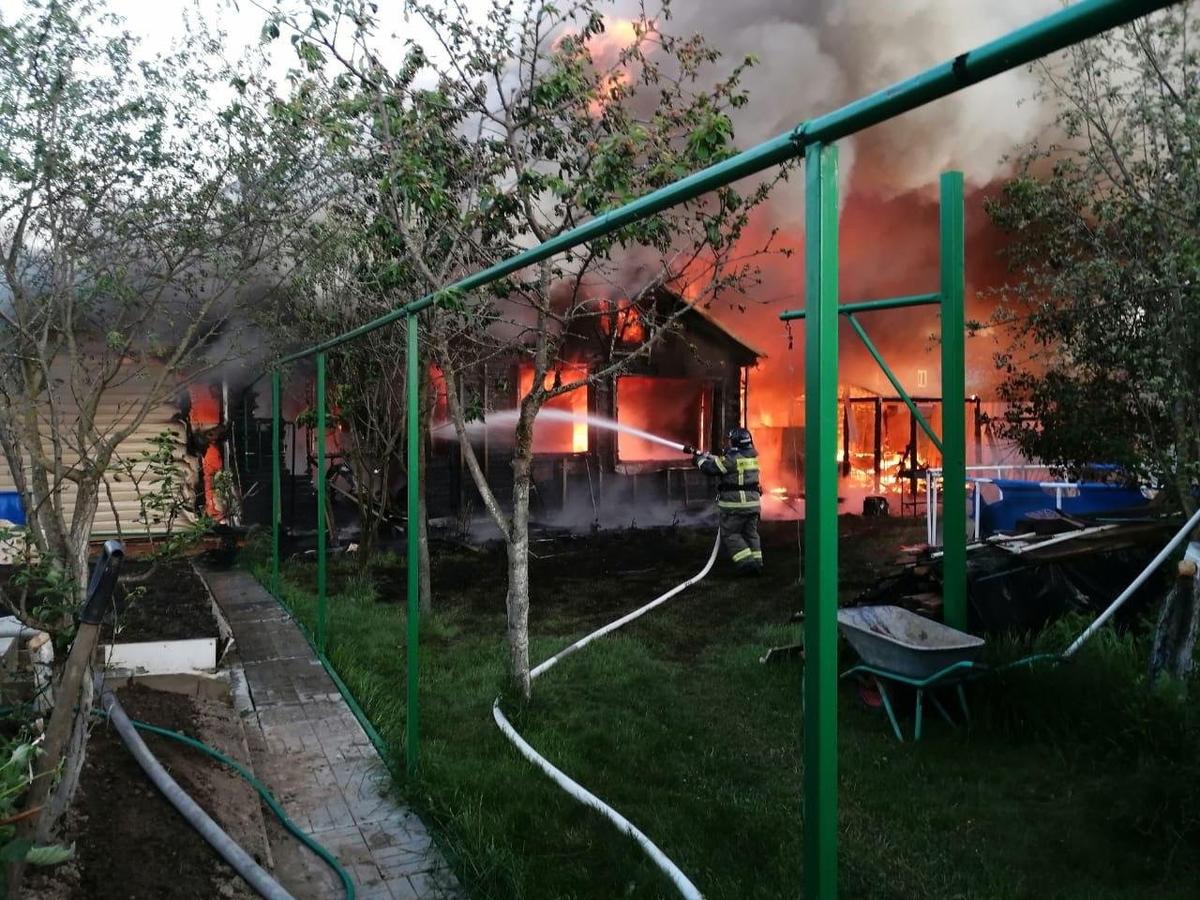 The aftermath of a drone attack in the Moscow region. Photo: Governor Andrey Vorobyov / Telegram