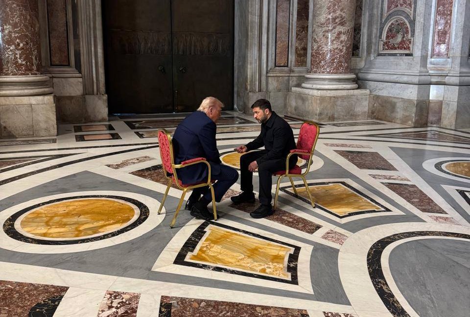 Donald Trump and Volodymyr Zelensky meet in St. Peters Basilica, 26 April 2025. Photo: Ukrainian Presidential Press Service