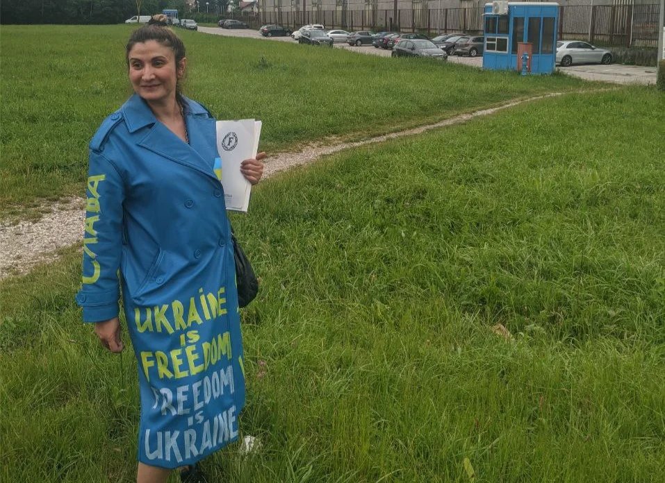 Near the prison in Zagreb. Photo from personal archive