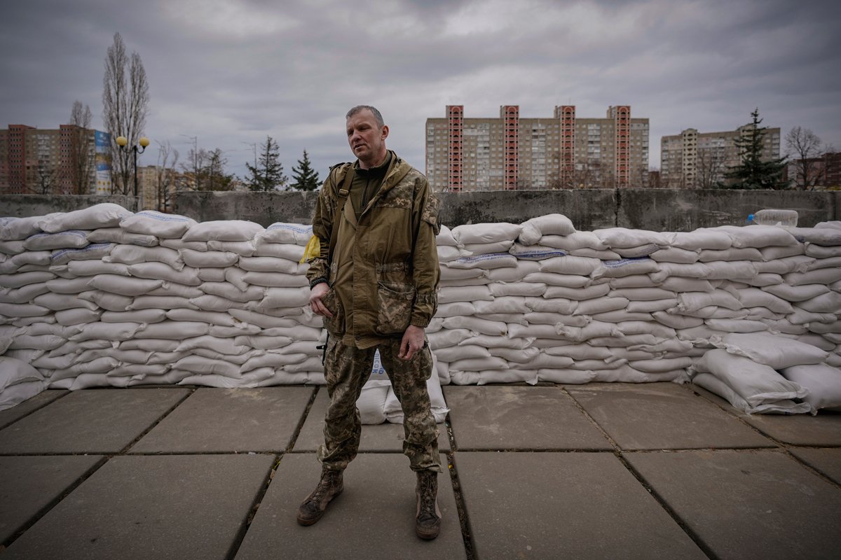 Игорь Мазур, Киев, Украина, 7 марта 2022 года. Фото: Vadim Ghirda / AP Photo / Scanpix / LETA