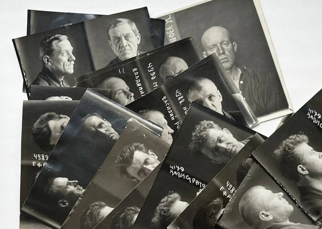 Photos of Stalin-era political prisoners. Photo: Repression in Sverdlovsk / Telegram