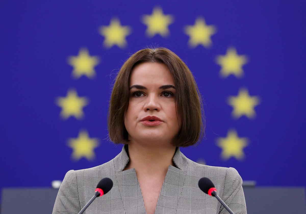 Svetlana Tsikhanouskaya. Photo: EPA-EFE / JULIEN WARNAND / POOL