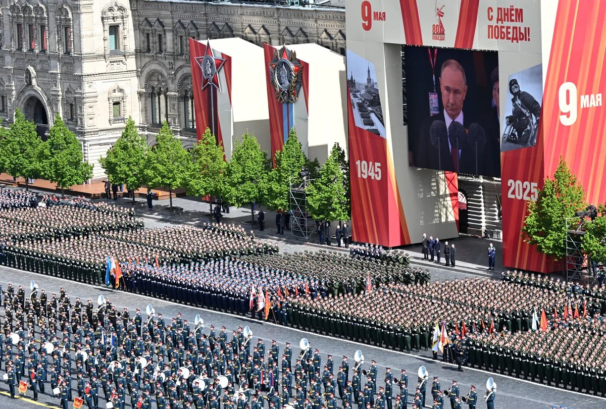 Victory Day parade on Red Square, Moscow, 9 May 2025. Photo: Maxim Bogodvid / RIA Novosti / EPA