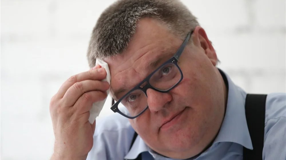 A man in outer space