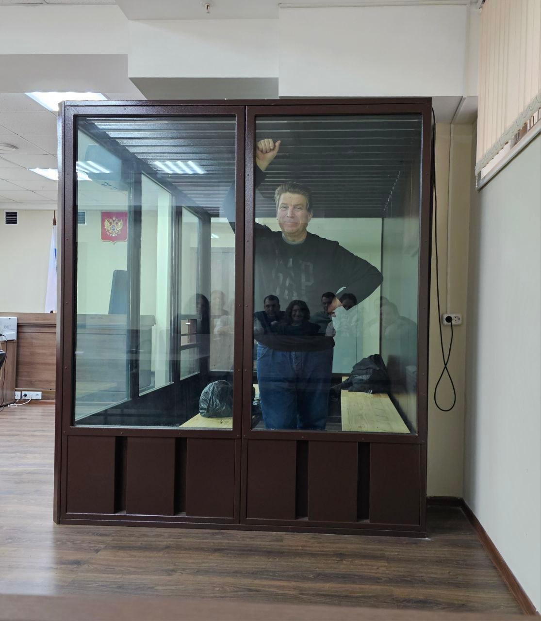 Pastor Nikolay Romanyuk in court, February 2025. Photo: Zhuchka, Telegram